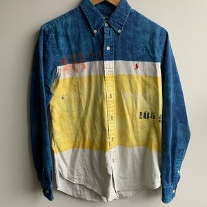Ralph Lauren Blue, Yellow, White Button-Down